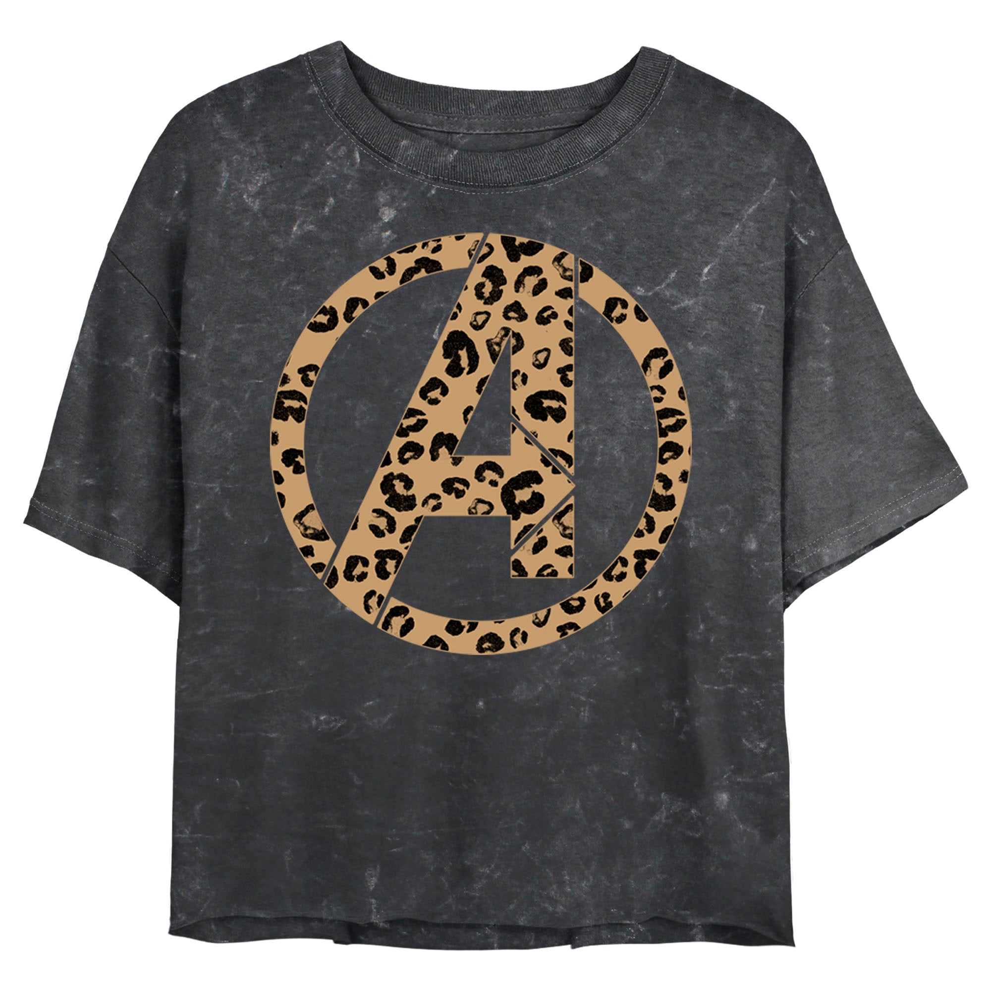 Junior's Marvel Avengers Leopard Crop Top
