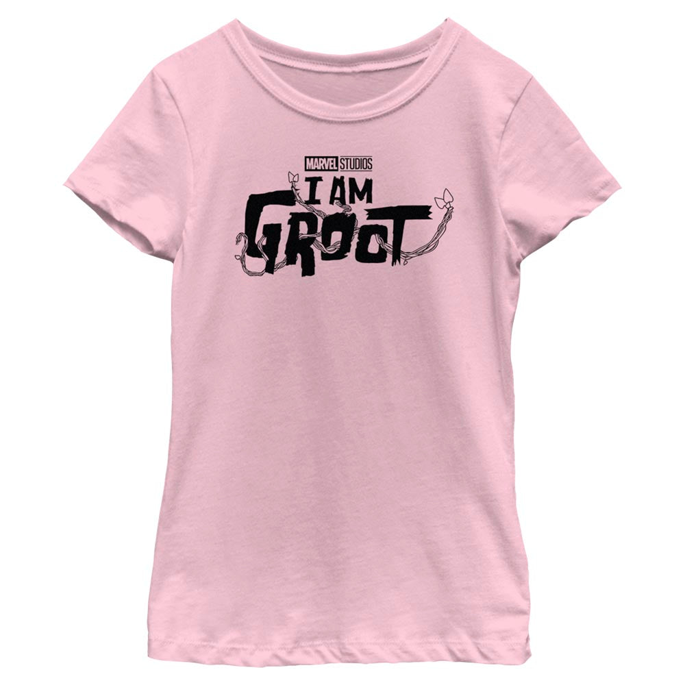 Girl’s Marvel Groot Black Logo T-Shirt